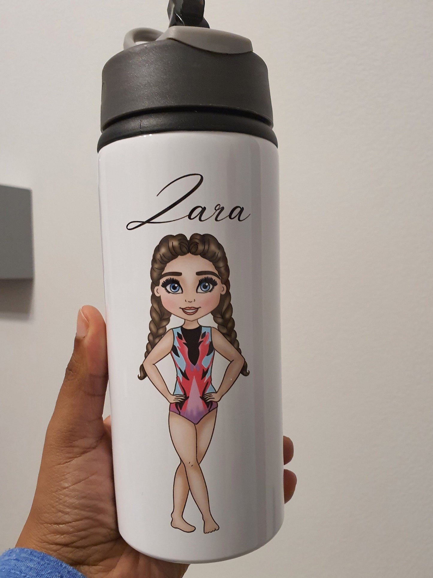 Personalised Gymnastic girls water bottle ,kid Customised water bottle Gymnastic, Gymnastic lover, Drink Bottle,Gift For Girl,Freestyle