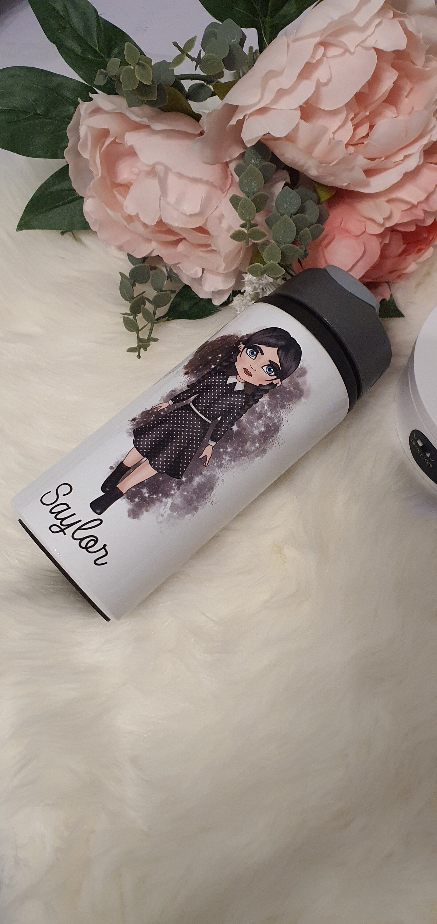 Wednesday Water Bottle, Birthday Gift For Kids, Back to school, Wednesday inspired, Personalised Gift For Girls, Sport Bottle, Water Botttle