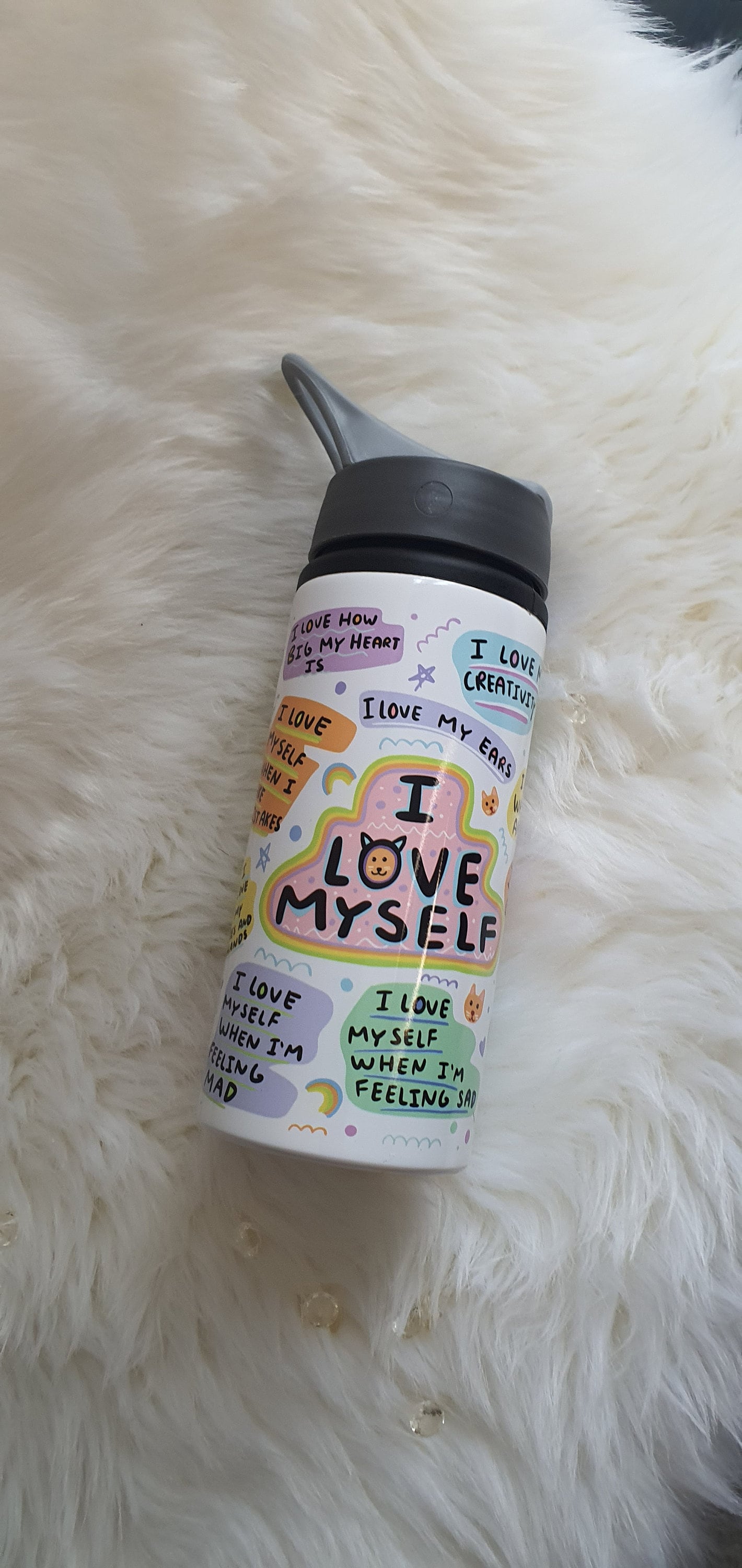Personalised Kids Daily Affirmation Bottle, Tumbler, I love myself bottle, Hydration Kids Bottle, Boost Self-Esteem & Confidence, Lunch Box