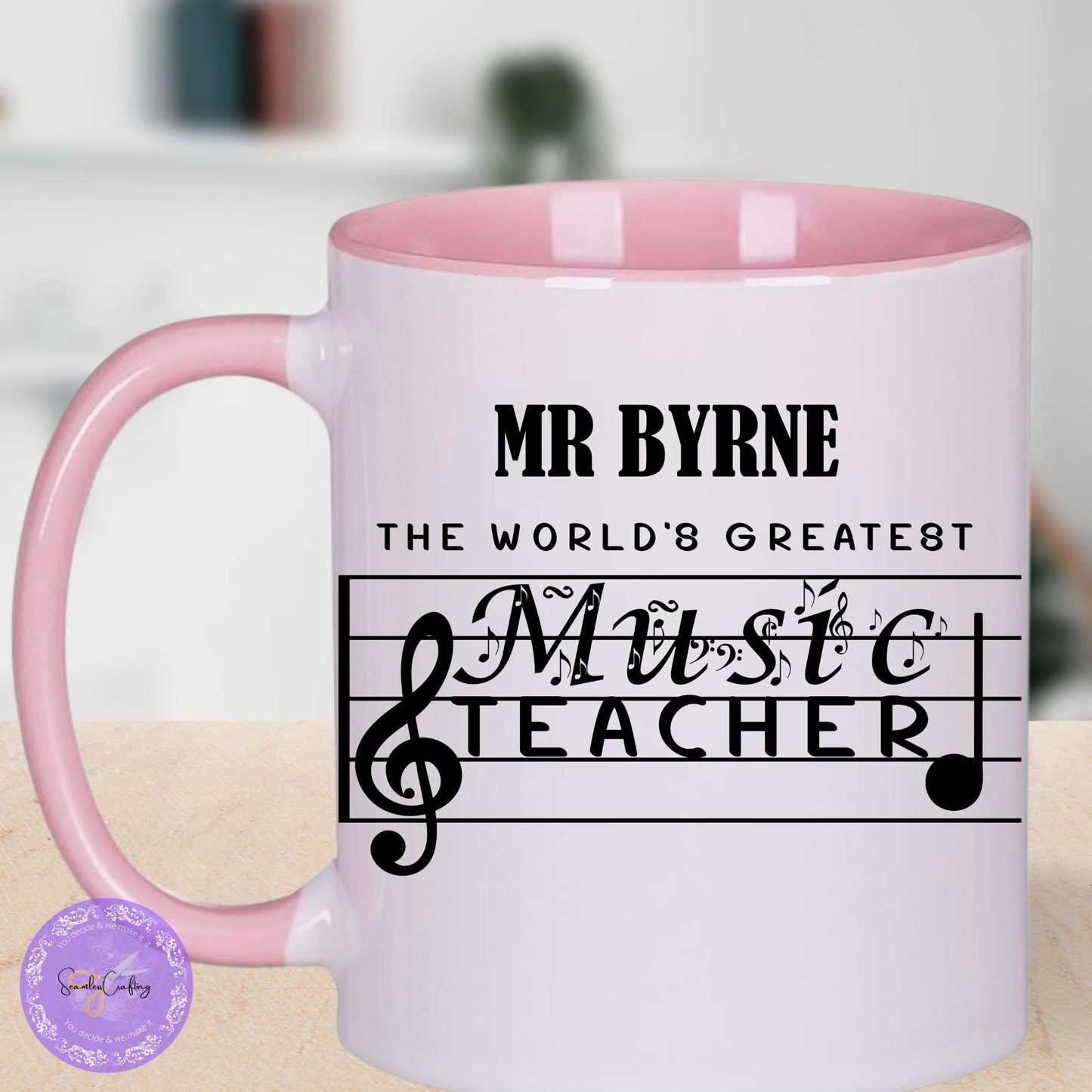 Personalised Music Teacher Gif Mug, Music Note Mug, Teacher appreciation gift mug, Musician Gift Cup, Music Lover, Gift For Music Teacher