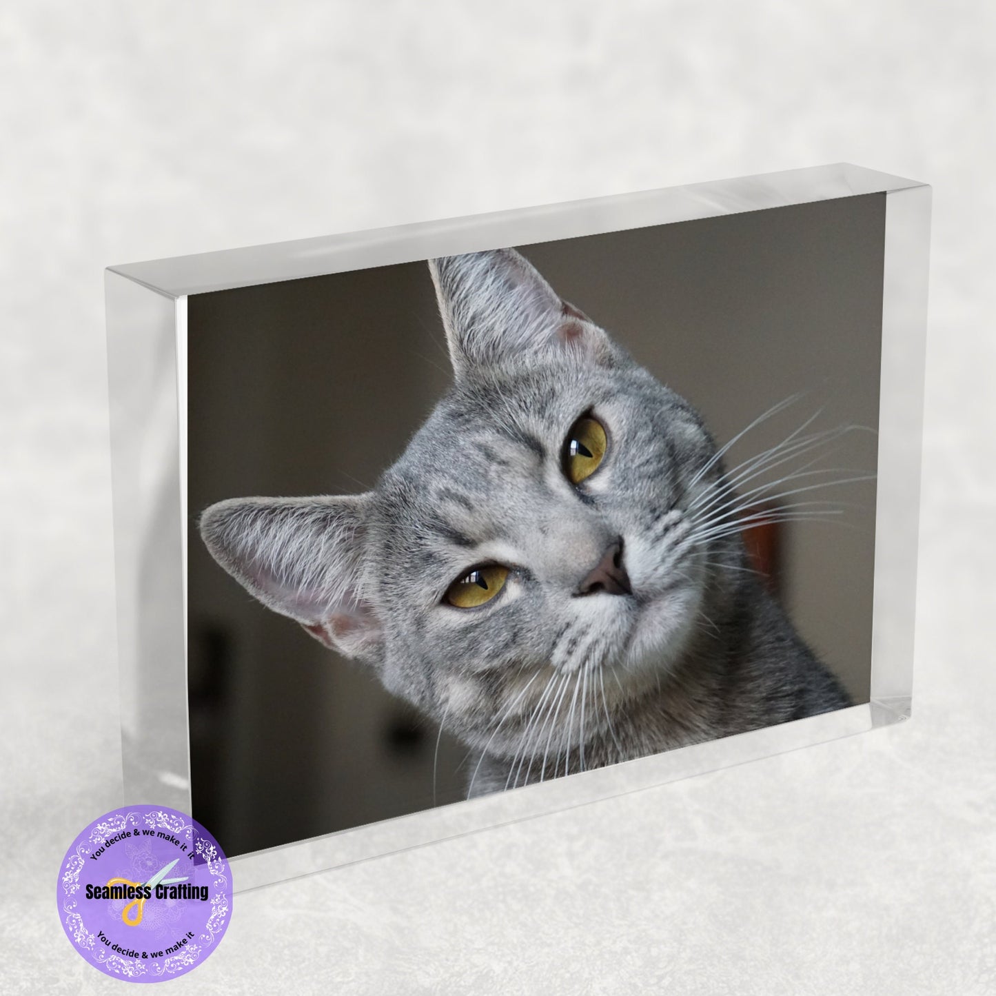 Personalised Acrylic Glass Photo Frame Block, Plague Photo Glass Block, Custom image , Photo Print, 3D Photo gift, Photo Glass Print