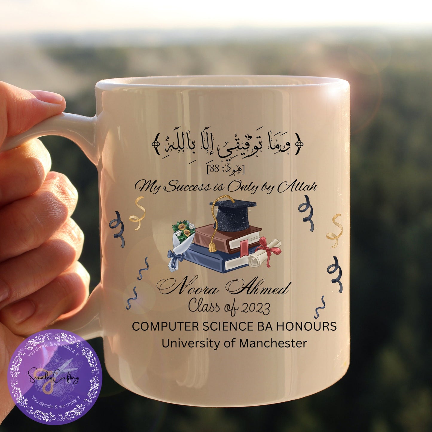 Islamic Graduation Gift, Personalised Graduation, Gift For Her, Personalised Islamic, Islamic Graduation Mug