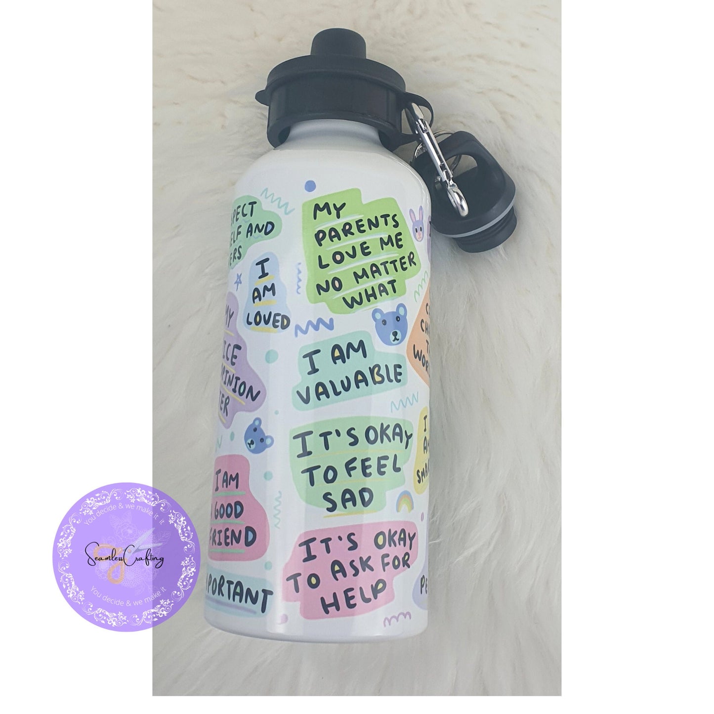 Personalised Kids Daily Affirmation Bottle, Tumbler, Kids Daily Affirmation , Hydration Kids Bottle, Boost Self-Esteem and Confidence , PE