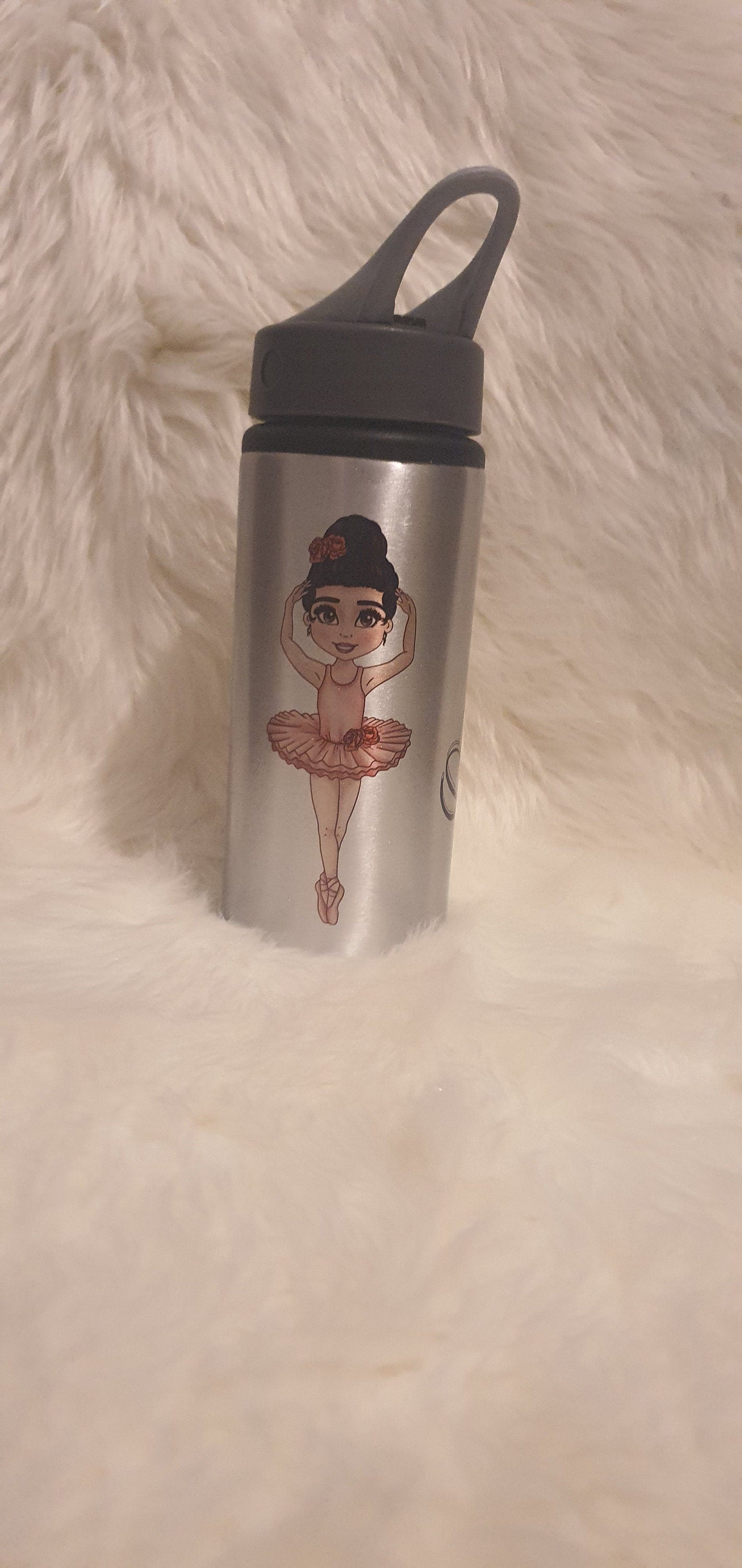 Personalised Ballerina girls bottle, Customised Ballerina water bottle, Gift for Ballerina lover with free drawstring bag limited