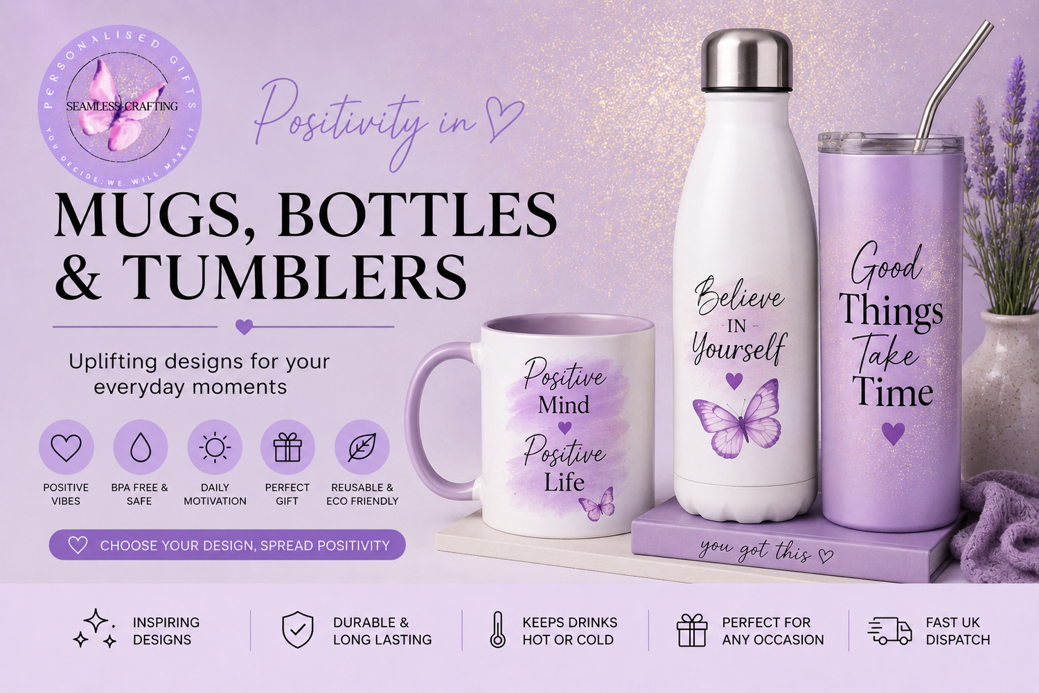 Positivity Mugs, Bottles & Tumblers