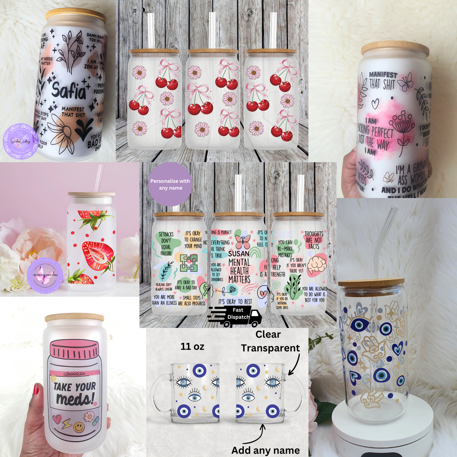 Glass cups/Libbey glass