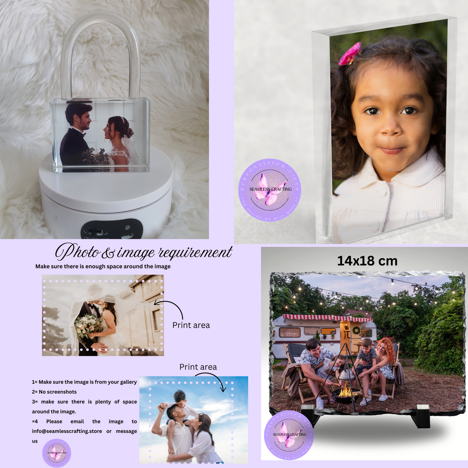 Frame/ photo blocks crystal