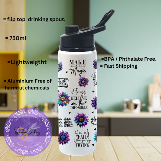 Daily Manifestation Positive Reminders bottle, Mental Health Awareness, Positive affirmation self-love mindset bottle Wellbeing & self-care