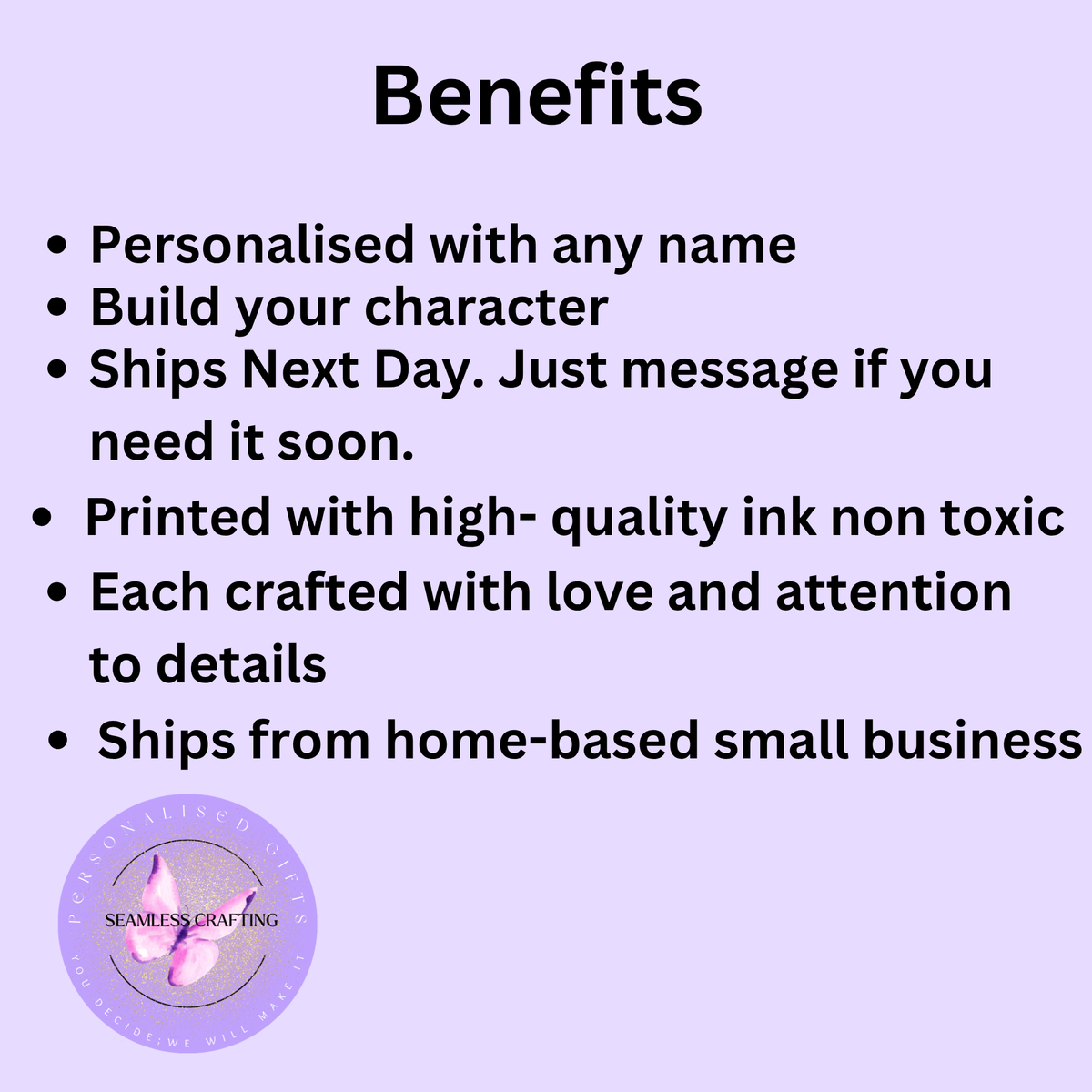 Benefits of personalised lash tech drinkware including custom name and build your character options