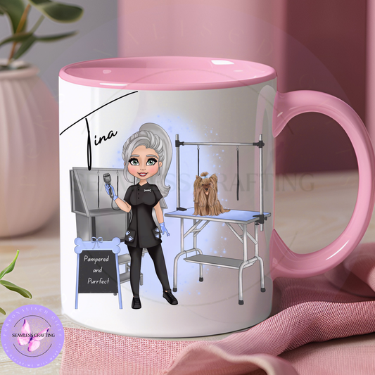 Personalised Dog Groomer Mug, Tumbler & Travel Cup