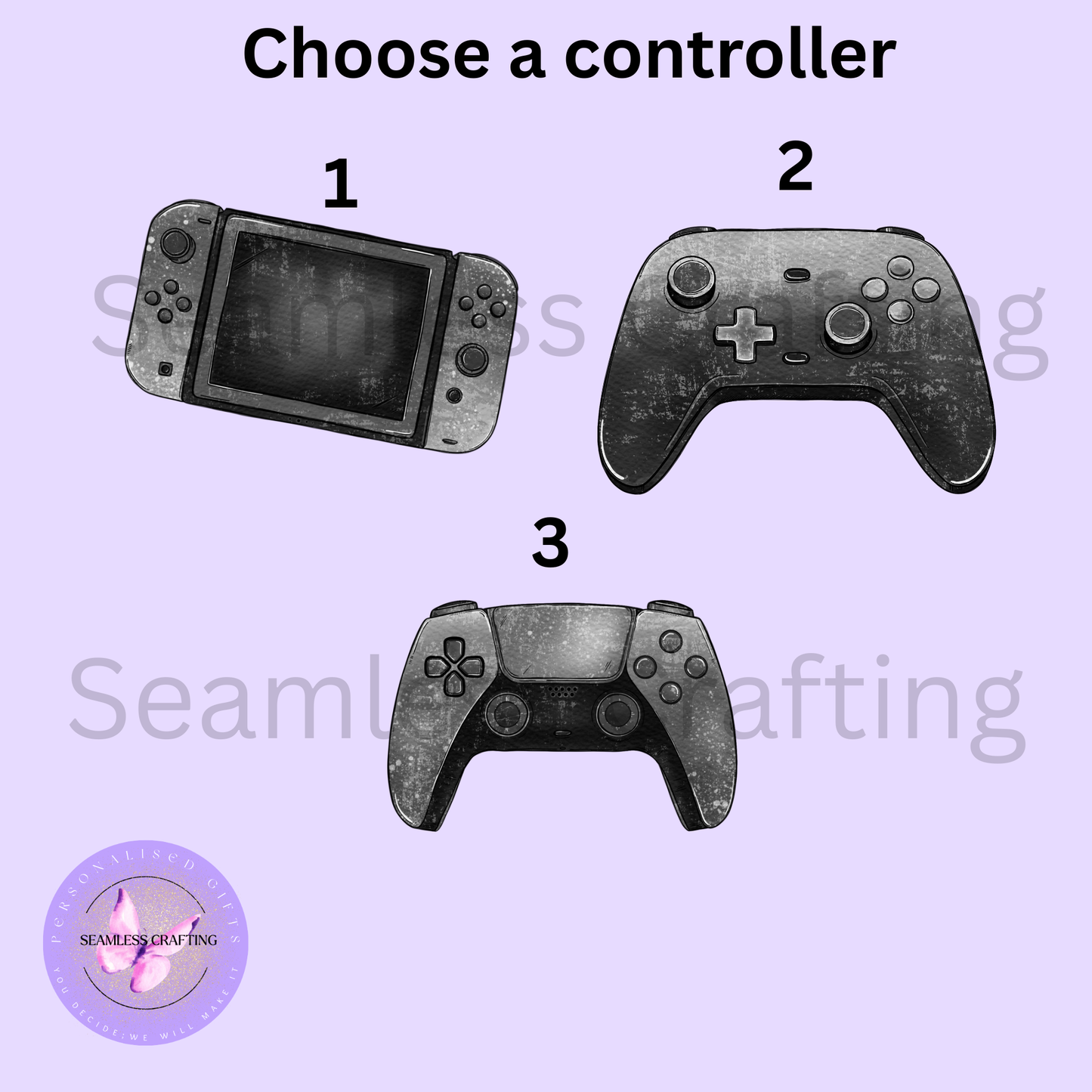 Personalised Gamer Cushion – Custom Name Gaming Pillow, Controller Choice, 40x40cm Velvet Gift for Gamers