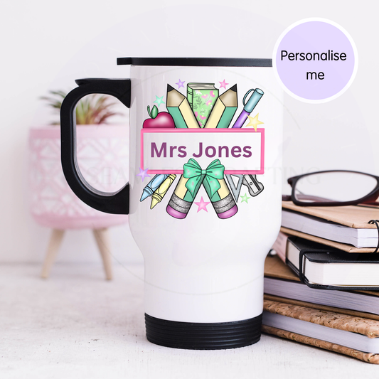 Personalised Teacher Mug – Custom Name Thank You Gift for Teachers, Teaching Assistant Present, End of Term Gift, School Mug