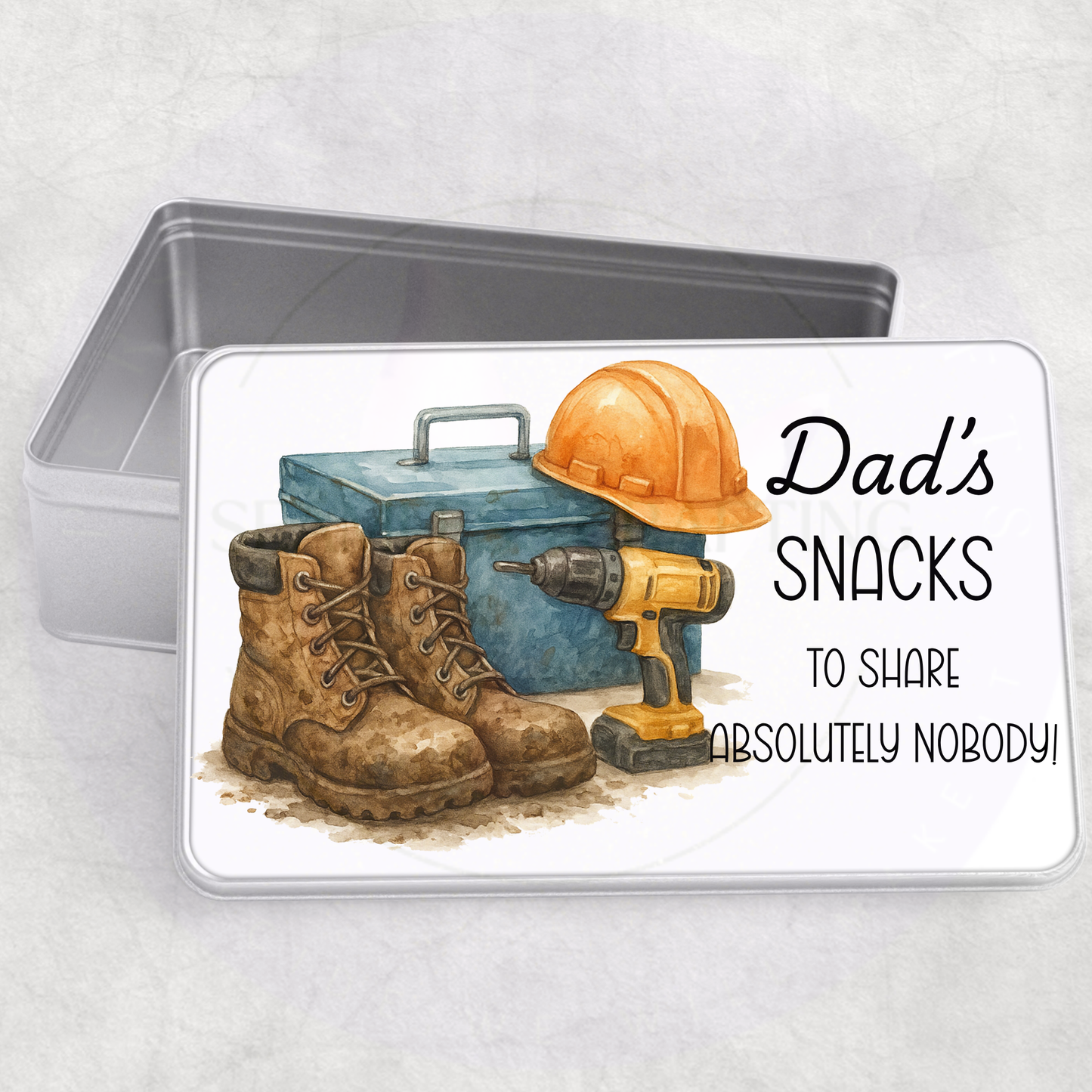custom dad biscuit tin personalised treat storage box fathers day gift