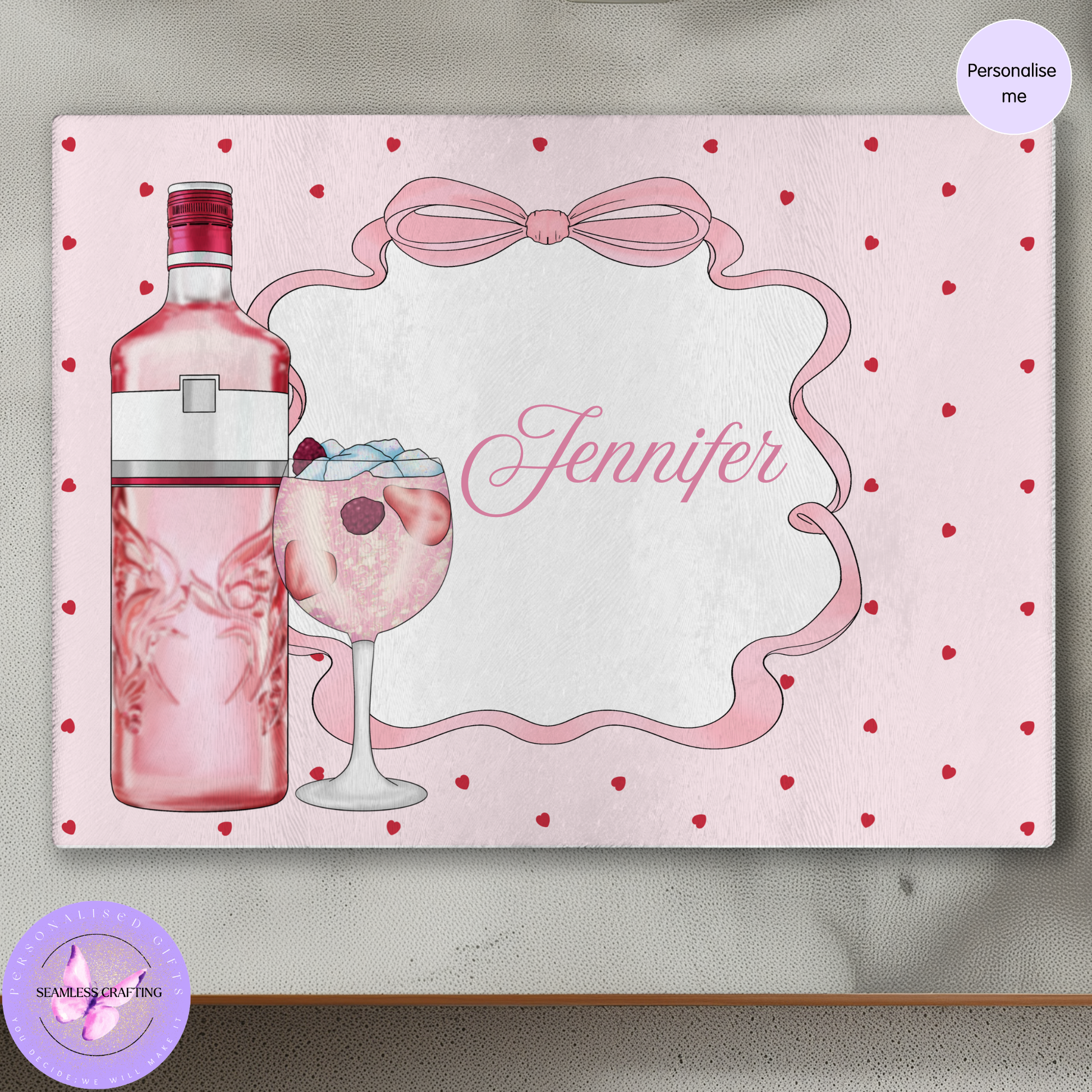 glass vanity mat personalised gift for makeup lovers