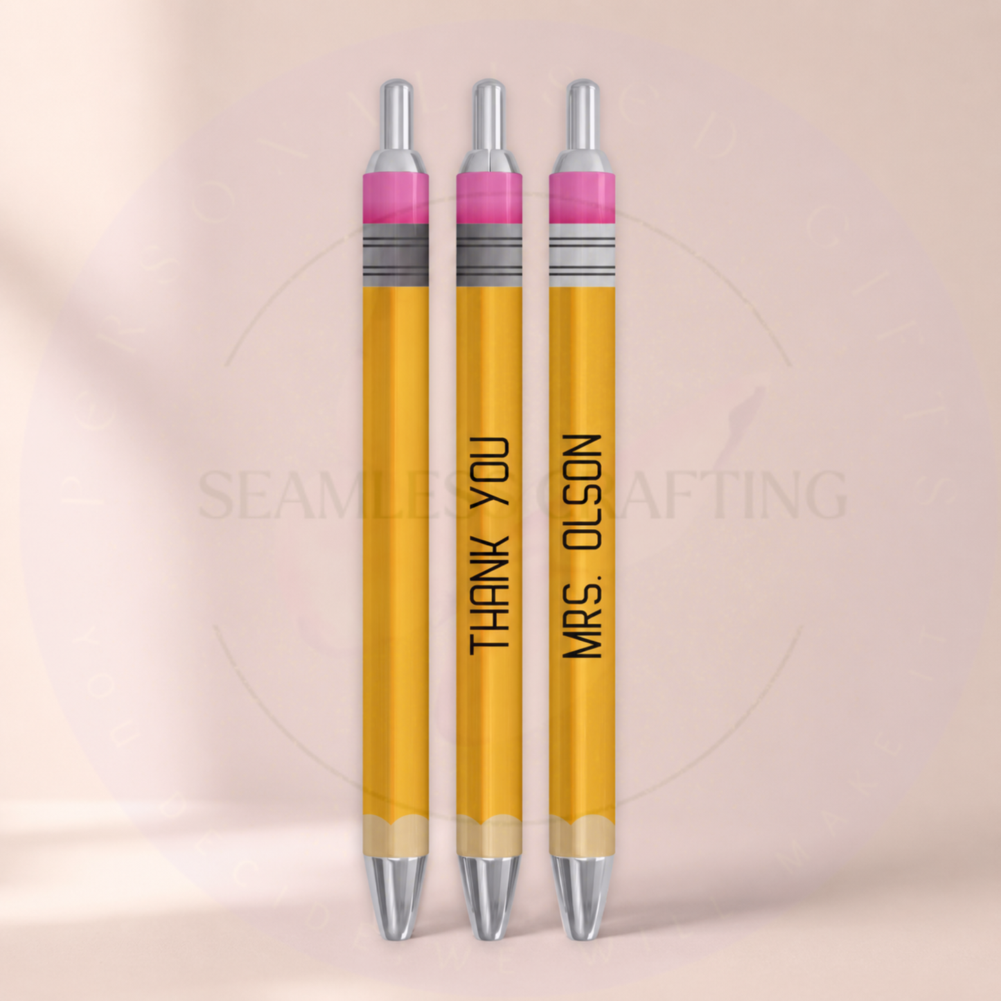 Teacher thank you pen with gift box option personalised with any name