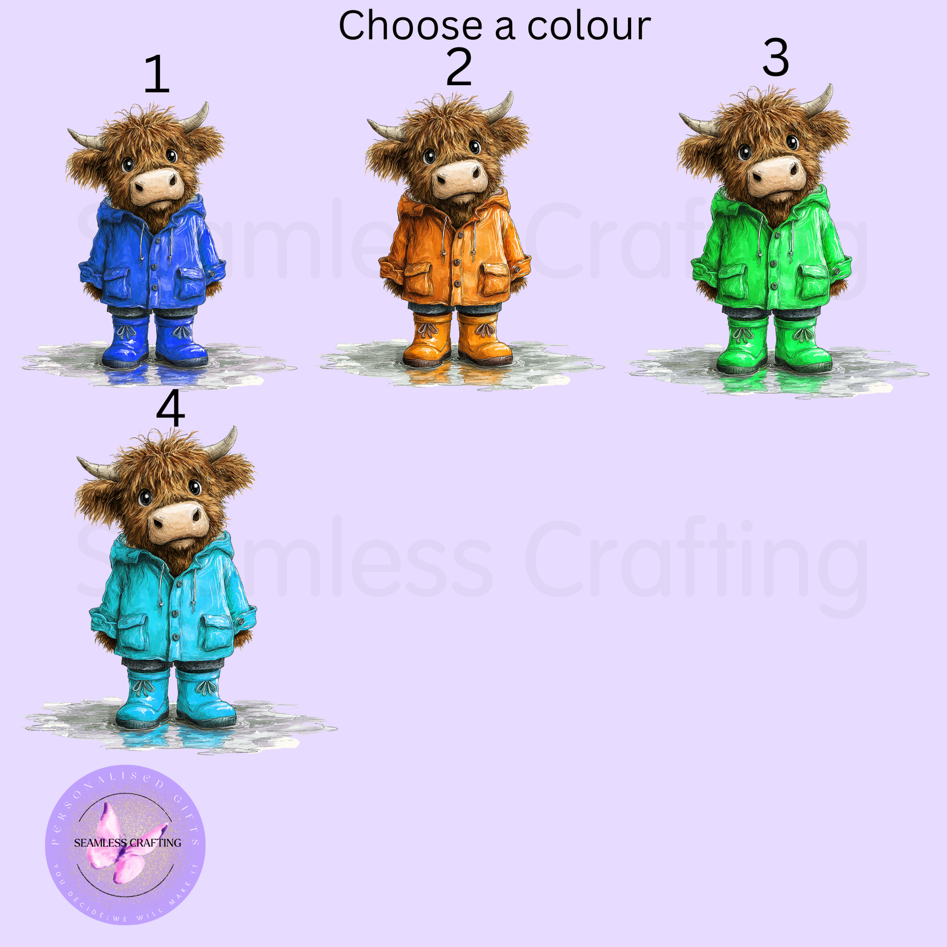 Highland cow money box available in multiple colour options