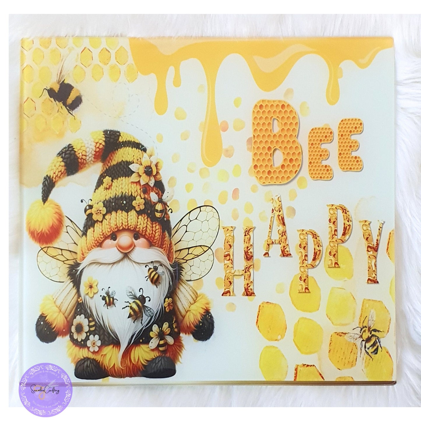 Personalised Glass Gnome chopping board, Cooking lover gift, Tampered Glass, Baker, Chef cooking Aid, Birthday Gift, Bee happy Motivational