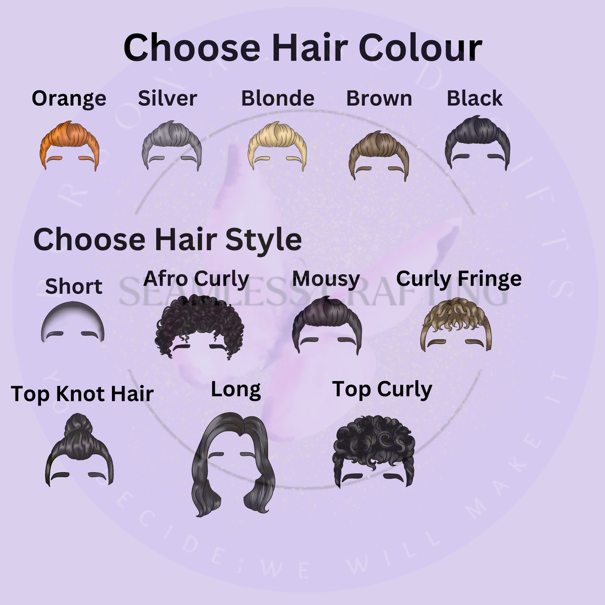 Custom male kickboxer character hair colour and hairstyle choices for personalised kickboxing mug