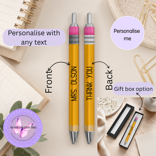 Personalised teacher pen aluminium ballpoint pen for school staff