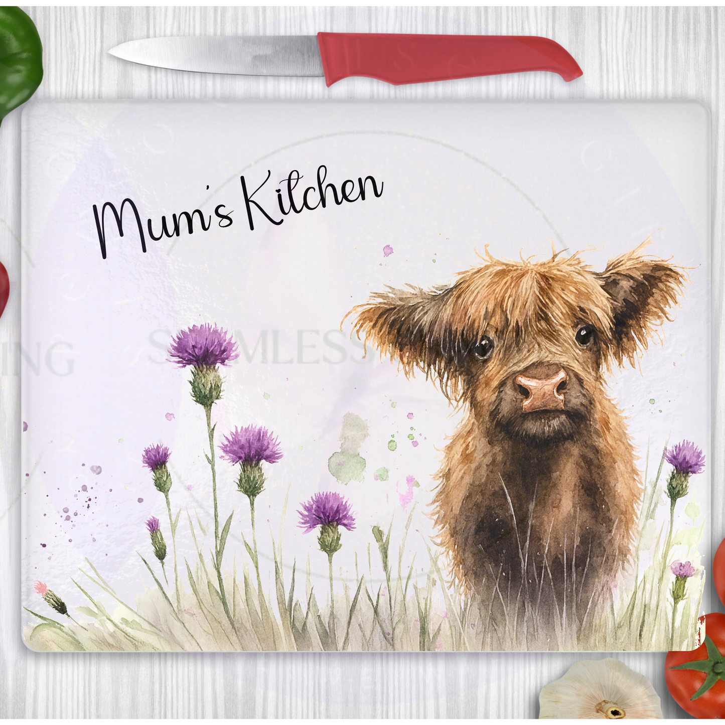 tempered glass chopping board non slip feet kitchen board uk personalised