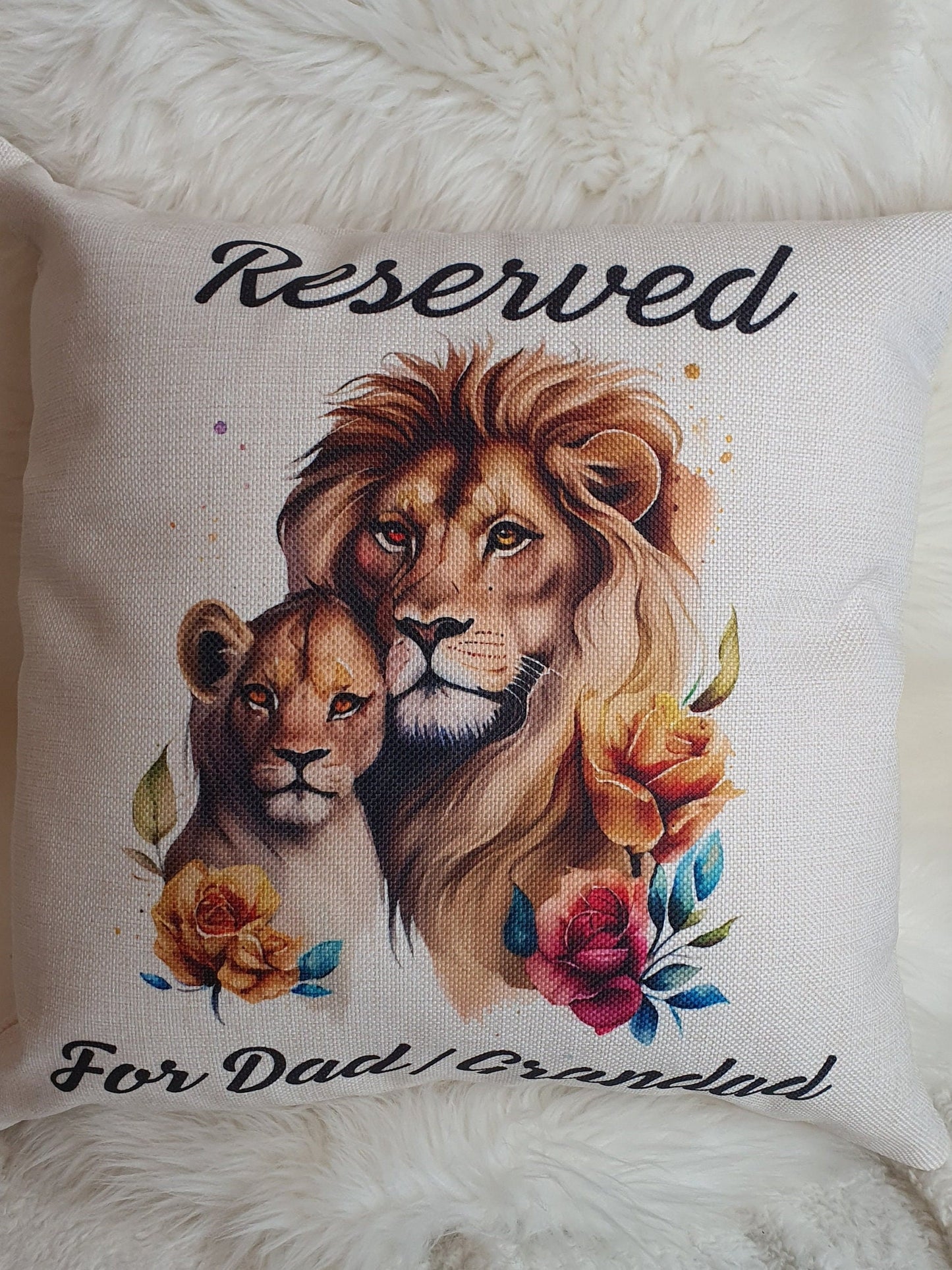 Personalized reserved for dad pillow, Lion King dad gifts, fathers Day gift pillow, custom Pillow fathers Day gift from kids
