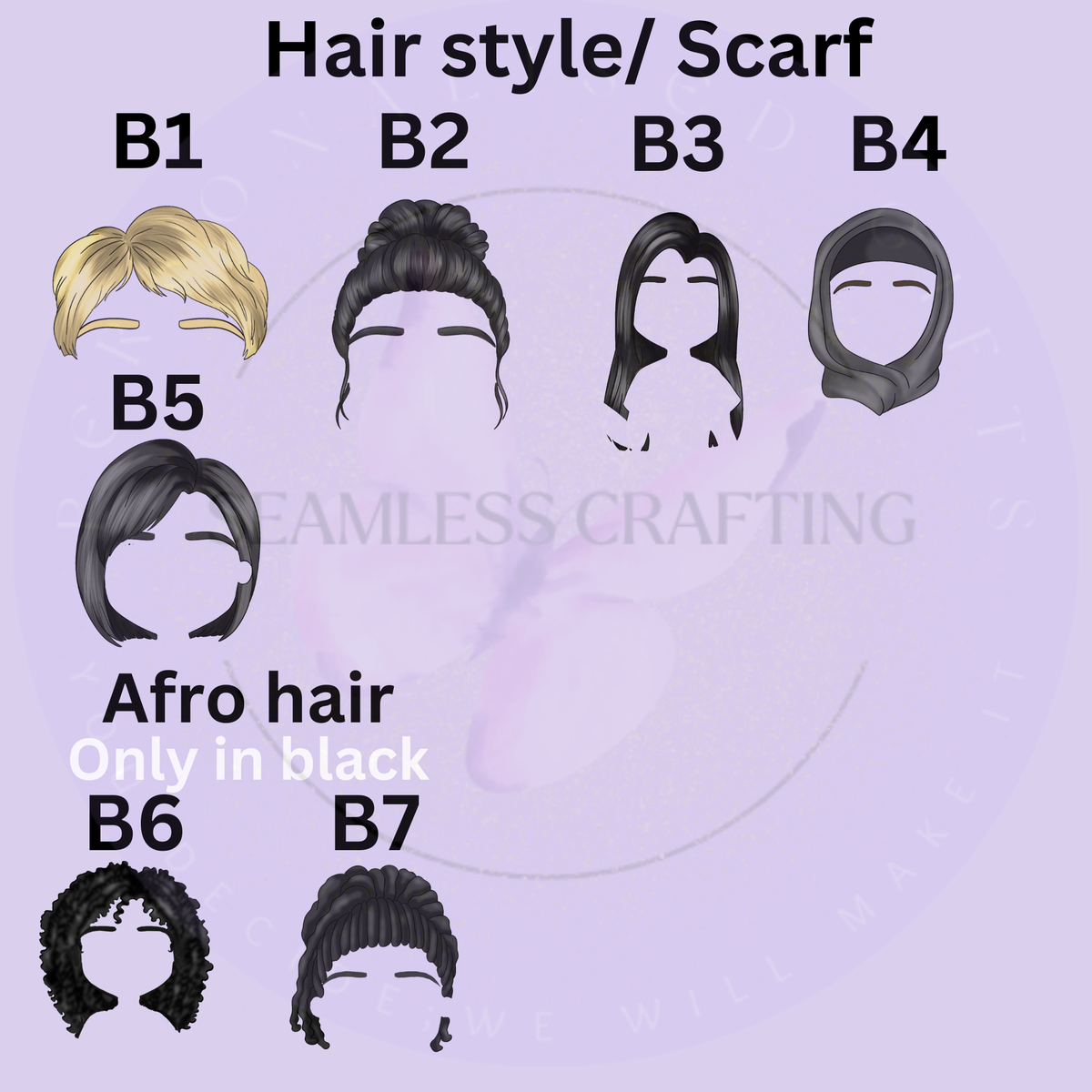 Personalised dental notebook hairstyle Afro hair and headscarf options