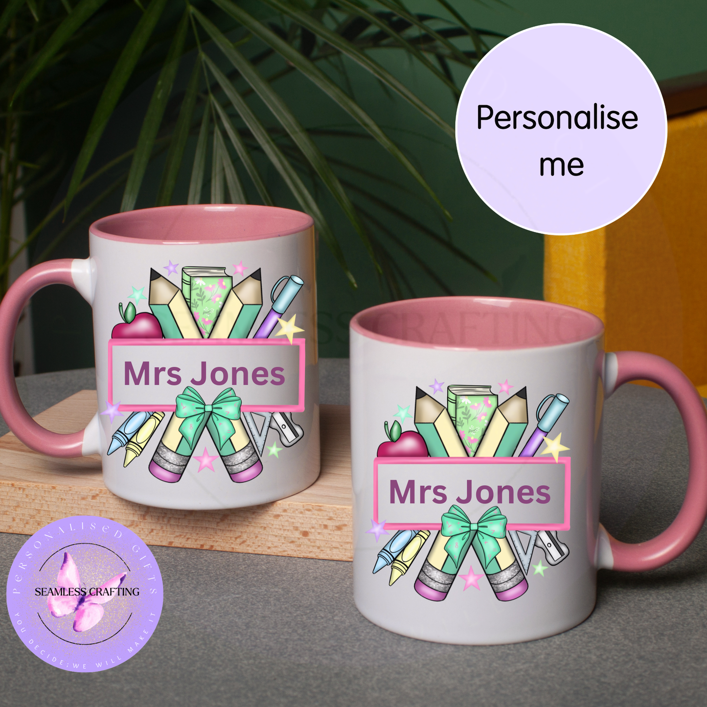 Personalised Teacher Mug – Custom Name Thank You Gift for Teachers, Teaching Assistant Present, End of Term Gift, School Mug