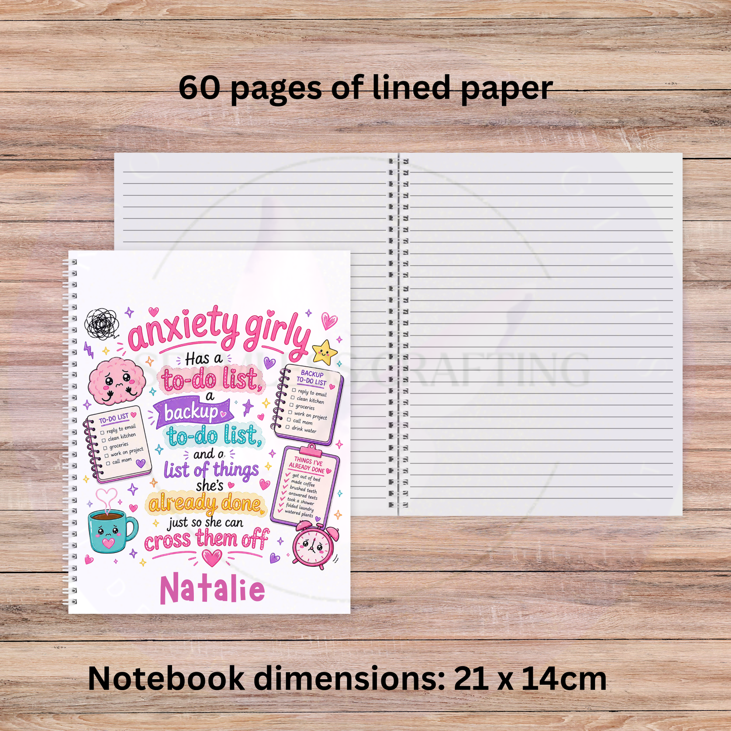 spiral lined notebook 60 pages a5