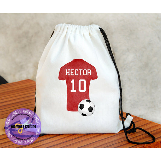 Personalised Sport bag,Personalised Footballer Drawsrting,Personalised PE,UK Football Team bag, Football Training, School bag,Footballer Bag