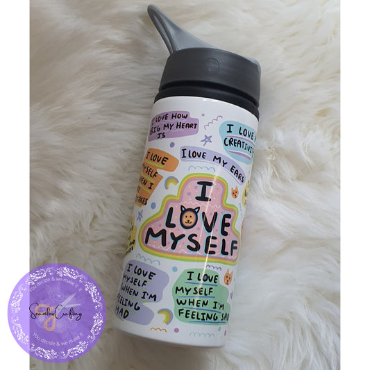 Personalised Kids Daily Affirmation Bottle, Tumbler, I love myself bottle, Hydration Kids Bottle, Boost Self-Esteem & Confidence, Lunch Box