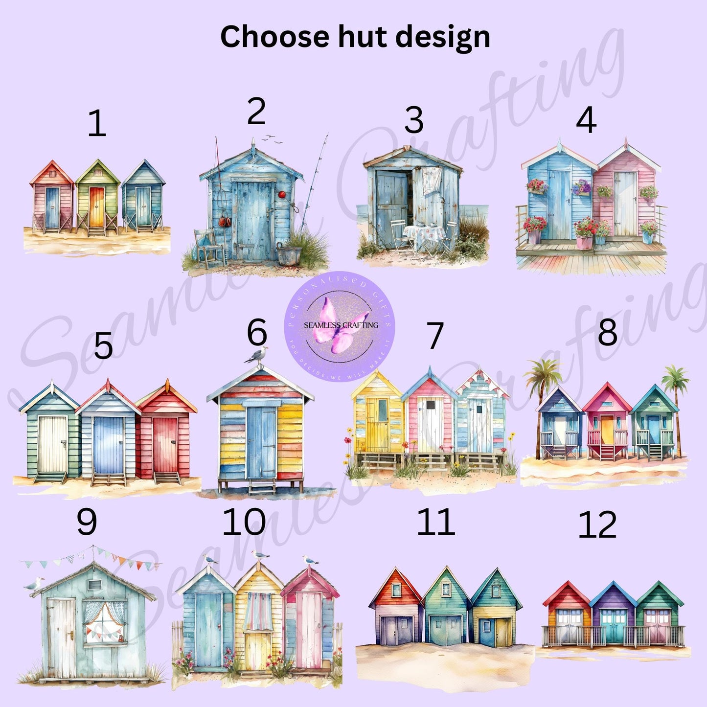Personalised Beach Hut Gifts, Linen canvas Beach hut Cushion, Summer hut travel mug, ceramic cup, Nautical present, gift for her,him