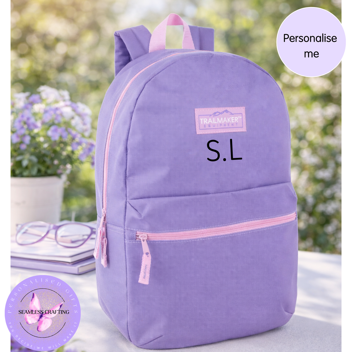 Personalised Classic Backpack 20L – Custom Name School & Everyday Rucksack (43cm)