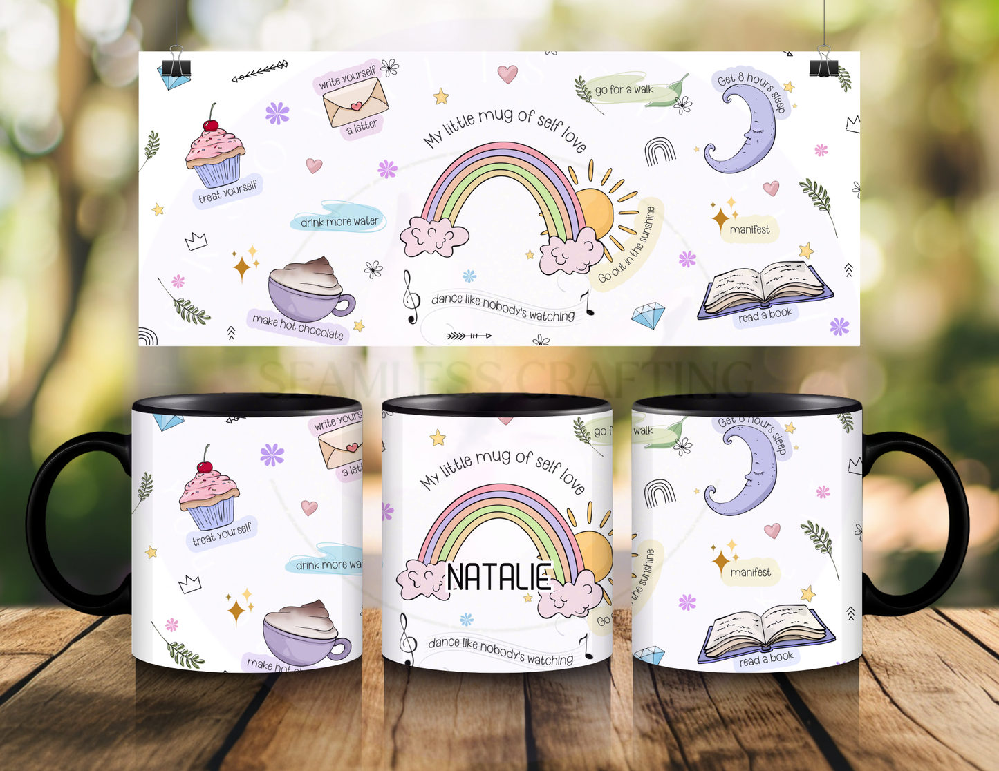 Personalised Self Love Mug – Custom Name Ceramic Mug or 14oz Stainless Steel Travel Mug