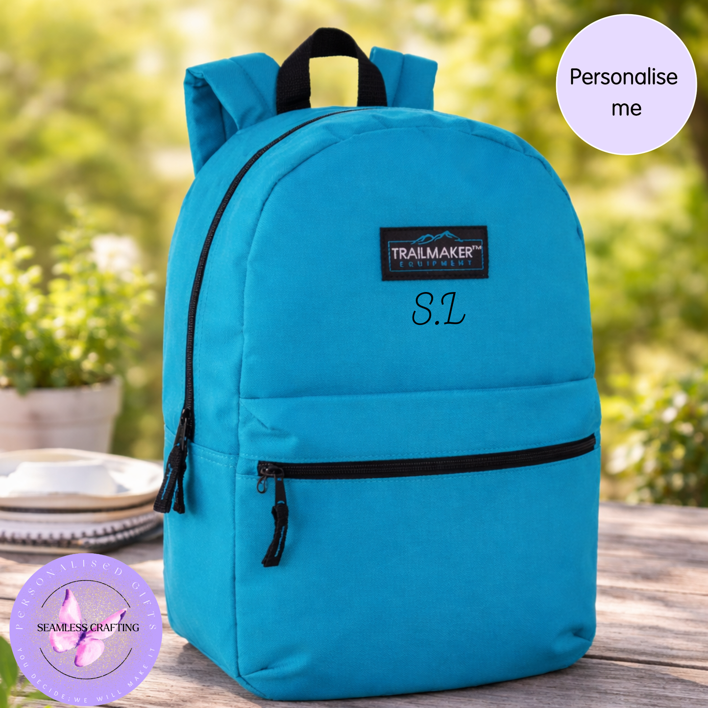 Personalised Classic Backpack 20L – Custom Name School & Everyday Rucksack (43cm)