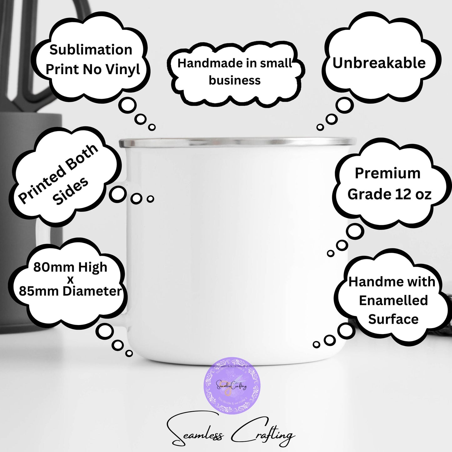 Personalied Halloween kids enamel mug, trick or treat cup, 12 0z unbreakable cup, Spooky kids, Party favour spooky kids, Dracula boy & Witch