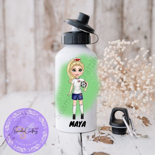 Personalised Children's Sport Bottle/ Custom Kids Football Bottle/ Gift for Boys and Girls/ Football Gift/ Back to School,UK Football Team