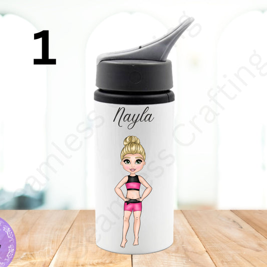 Personalised Gymnastic girls water bottle ,kid Customised water bottle Gymnastic, Gymnastic lover, Drink Bottle,Gift For Girl,Freestyle
