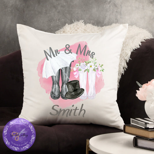 Personalised Wedding Gift Pillow, Mr & Mrs Wedding Gift, Wedding Pillow Cover, Wedding Anniversary Gift, Couple Wedding Gift, Newlywed Gift