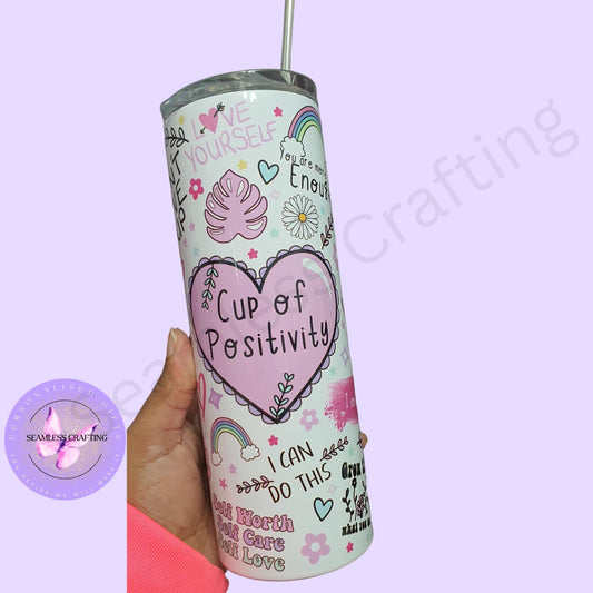 Daily Manifestation Positive Reminders Tumbler Cup, Mental Health Awareness, Positive affirmation self-love  travel mug, All About me