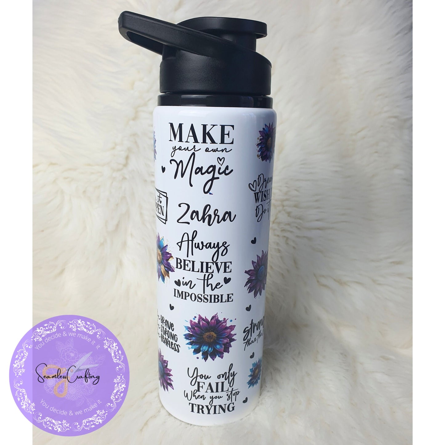 Daily Manifestation Positive Reminders bottle, Mental Health Awareness, Positive affirmation self-love mindset bottle Wellbeing & self-care