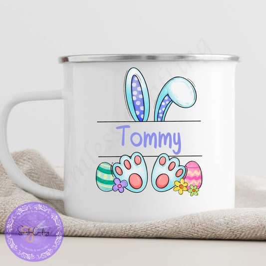 Personalised Easter mug Monogram for kids, Sweet Filler, Easter Bunny mug for boys & girls, Mini Easter Mug, Easter Bunny Rabbit Cup