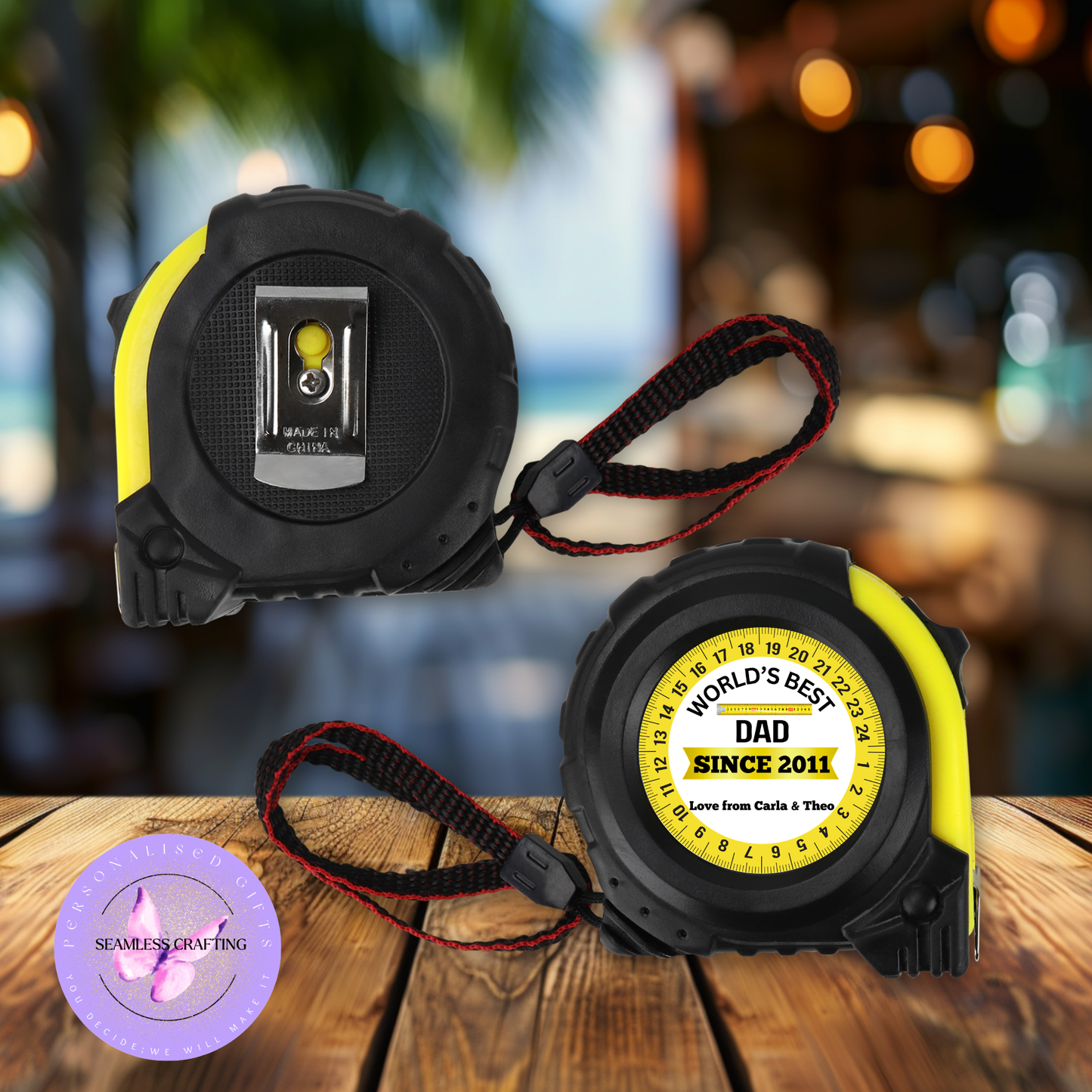 Personalised Tape Measure Gift for Dad | Custom DIY Builder Gift