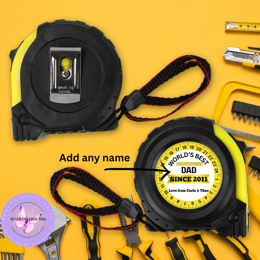 Personalised Tape Measure Gift for Dad | Custom DIY Builder Gift