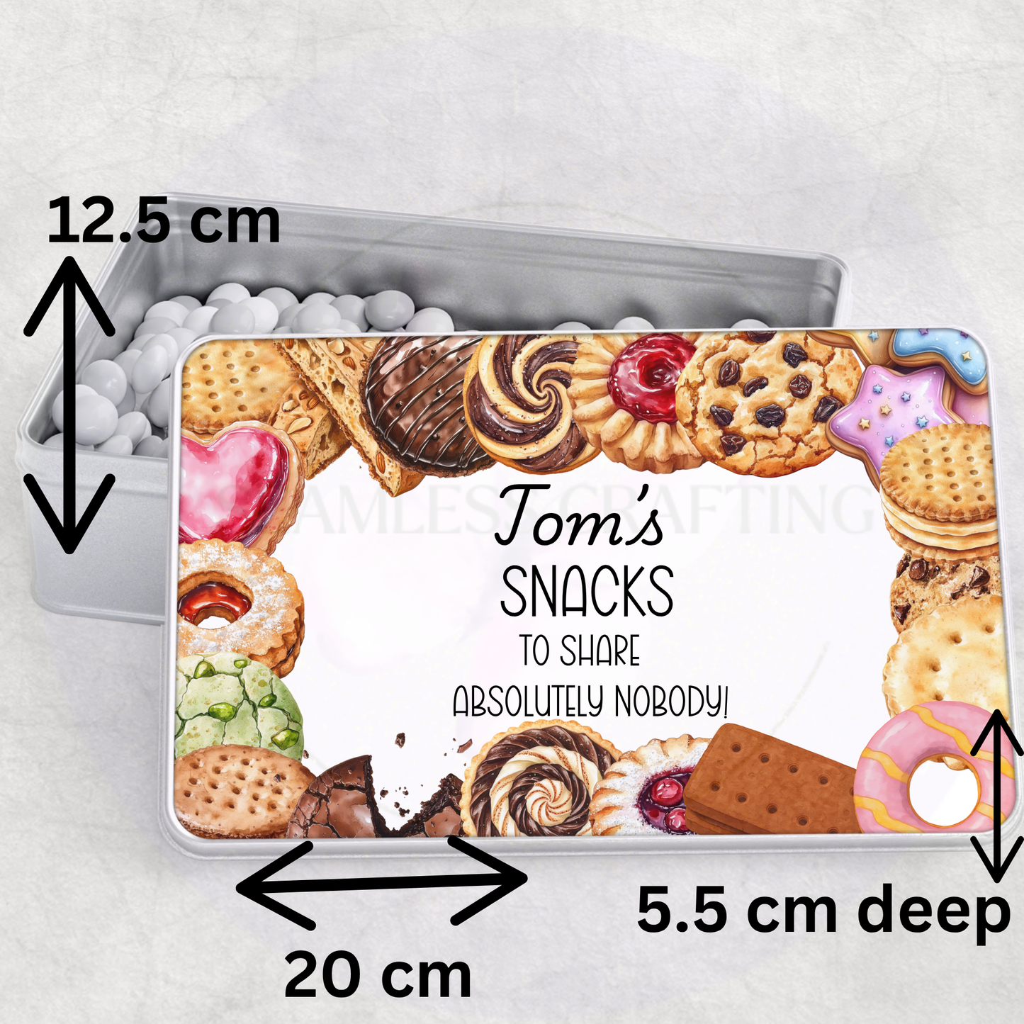 custom biscuit tin box gift for dad snack storage metal tin